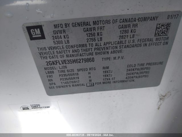 2GKFLVE35H6279860 GMC Terrain Denali