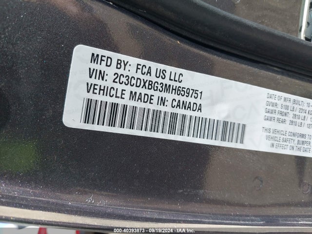 Dodge Charger Sxt Rwd 2021 2C3CDXBG3MH659751 Image 9
