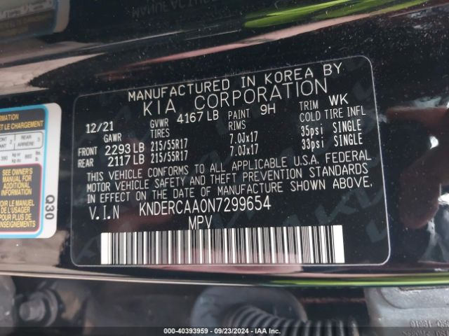 KNDERCAA0N7299654 KIA SELTOS EX