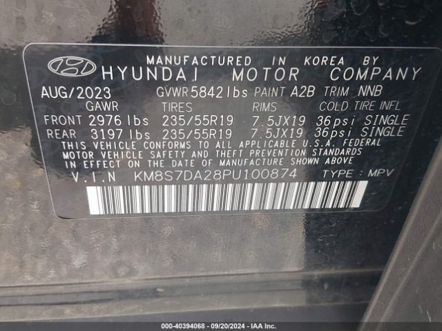 KM8S7DA28PU100874 Hyundai Santa Fe Plug-in Hybrid Limited