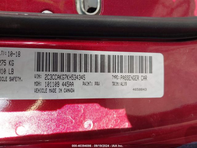 2C3CCAKG7KH534345 Chrysler 300 Limited Awd