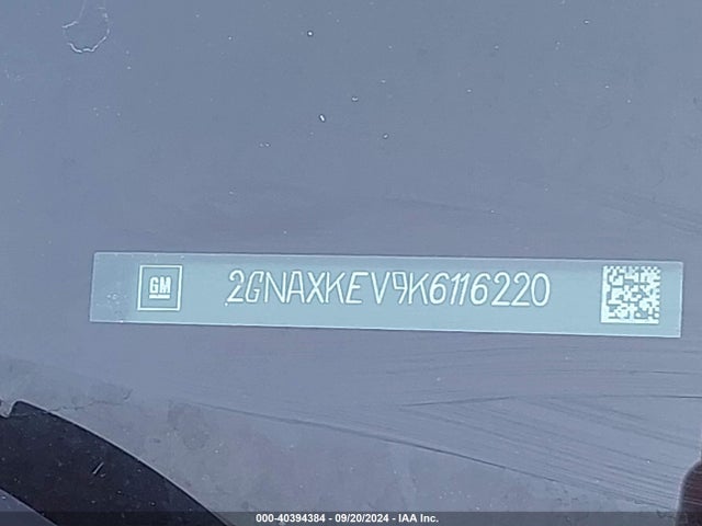 Chevrolet EQUINOX LT 2019 2GNAXKEV9K6116220 Image 9