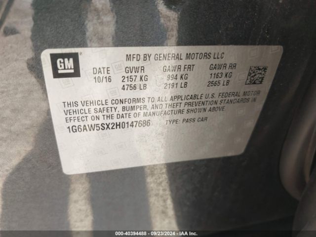 1G6AW5SX2H0147686 Cadillac Cts Standard