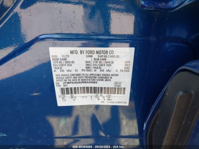 2024 FORD EDGE 2FMPK4G92RBA65685 Photo 8