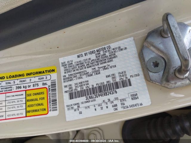 3LN6L2G94ER824376 Lincoln MKZ