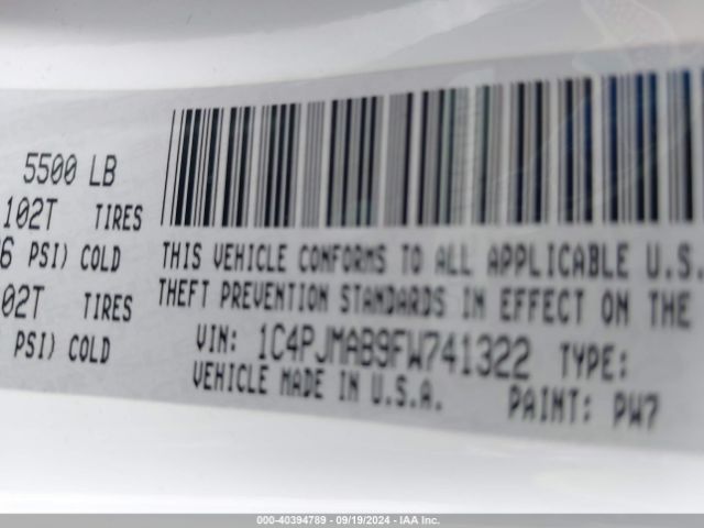 1C4PJMAB9FW741322 Jeep Cherokee Sport