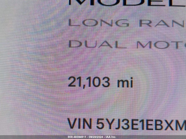 Tesla Model 3 Long Range Dual Motor All-wheel Drive 2021 5YJ3E1EBXMF937945 Image 16