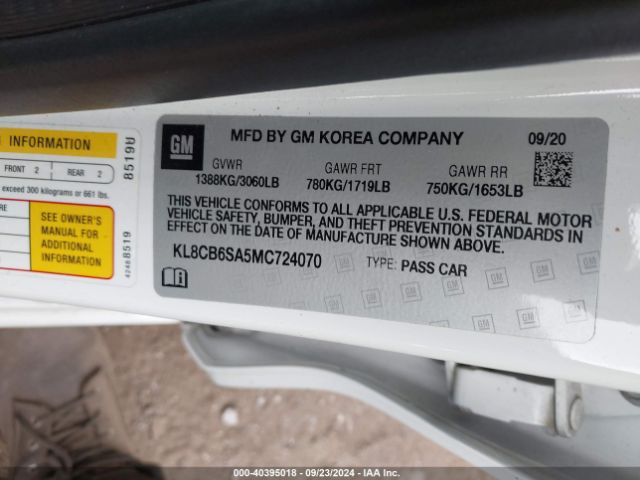 KL8CB6SA5MC724070 Chevrolet Spark Fwd Ls Automatic