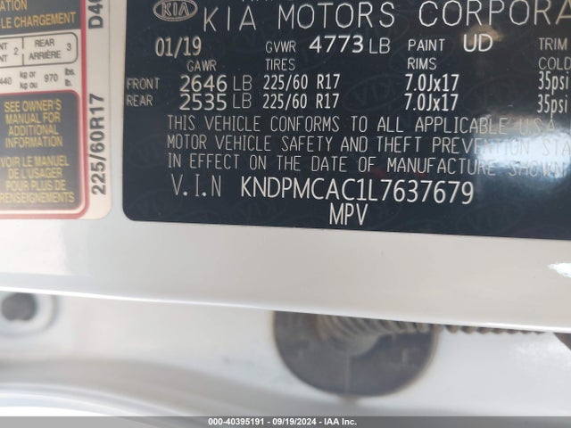 KIA Sportage Lx 2020 KNDPMCAC1L7637679 Image 9
