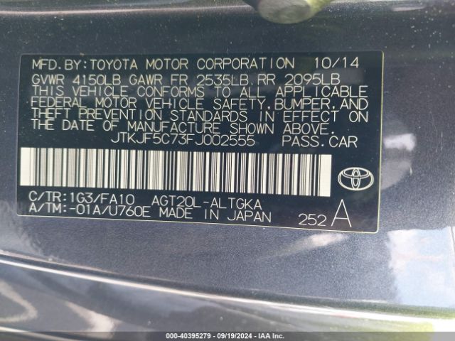 JTKJF5C73FJ002555 Scion TC