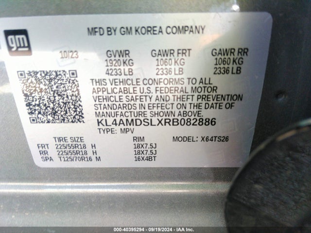 KL4AMDSLXRB082886 Buick Encore Gx Sport Touring Fwd