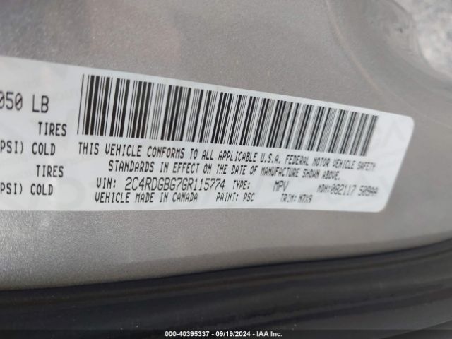 2C4RDGBG7GR115774 Dodge Grand Caravan Se Plus