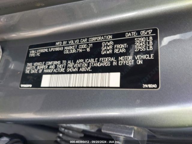 LVY992ML1JP018649 Volvo S90 T6 Inscription