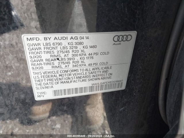 WA1LGAFEXED019697 Audi Q7 3.0t Premium