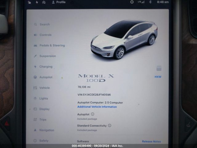 5YJXCDE28JF140596 Tesla Model X 100d/75d/p100d