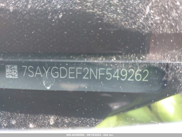 7SAYGDEF2NF549262 Tesla Model Y Performance Dual Motor All-wheel Drive