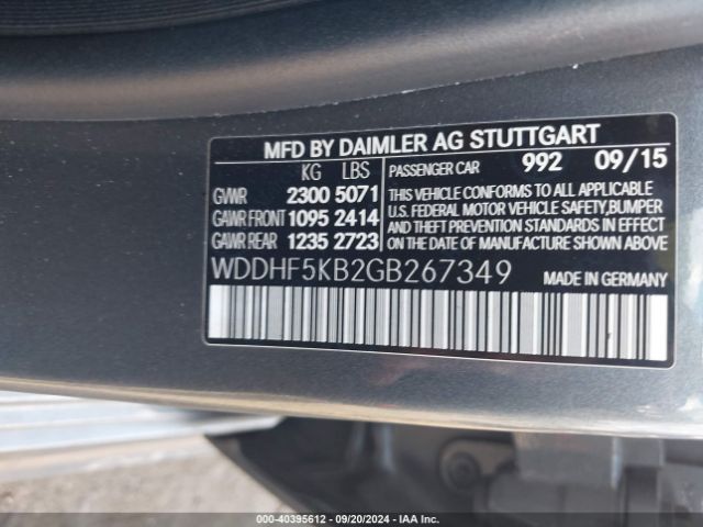 WDDHF5KB2GB267349 Mercedes-Benz E 350