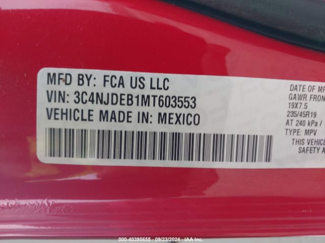 3C4NJDEB1MT603553 Jeep Compass 80th Anniversary 4x4