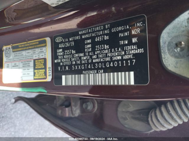 5XXGT4L30LG401117 KIA Optima Lx