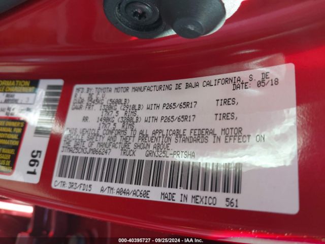 3TMAZ5CN3JM066247 Toyota Tacoma Trd Sport