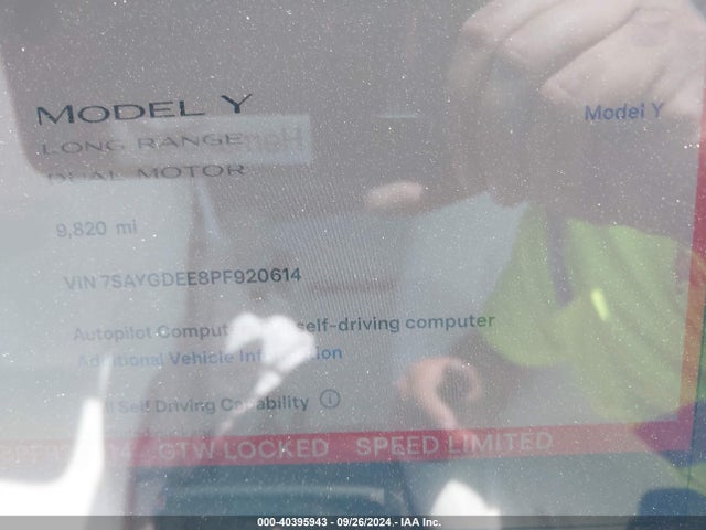 2023 TESLA MODEL Y 7SAYGDEE8PF920614 Photo 6