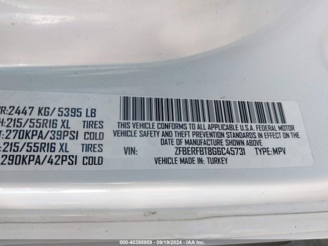 ZFBERFBT8G6C45731 RAM Promaster City Tradesman Slt