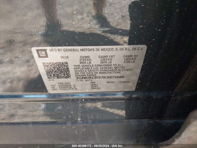 3GNKBCRS7KS675680 Chevrolet Blazer