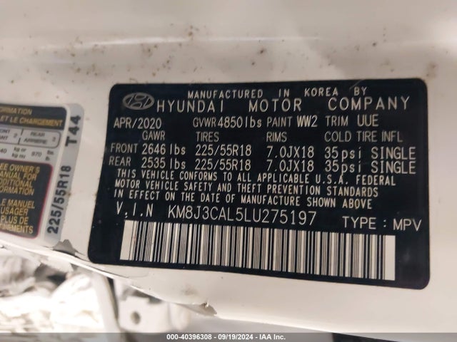 Hyundai Tucson Ultimate 2020 KM8J3CAL5LU275197 Image 9