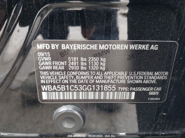 WBA5B1C53GG131855 BMW 535i
