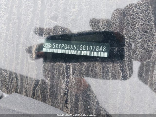 5XYPG4A51GG107848 KIA Sorento 3.3l Lx