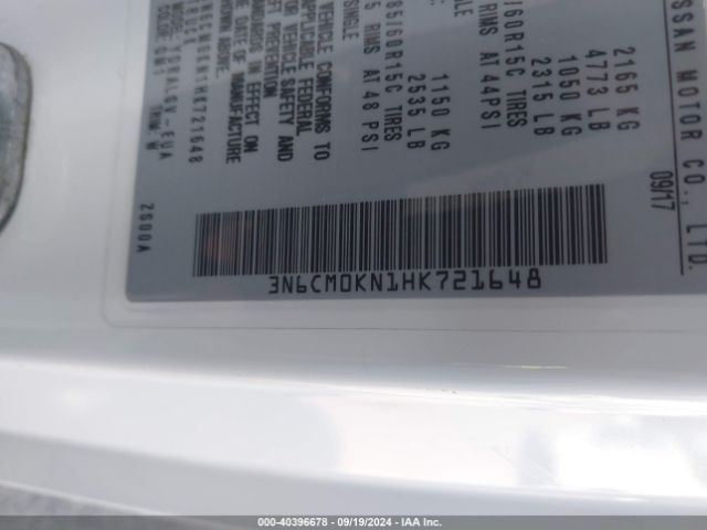3N6CM0KN1HK721648 Nissan NV200 SV