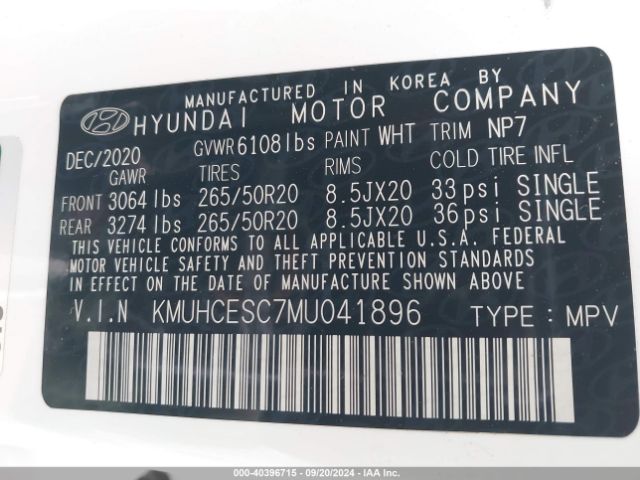 KMUHCESC7MU041896 Genesis Gv80 3.5t Awd
