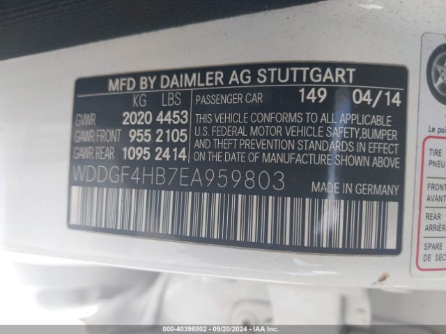 WDDGF4HB7EA959803 Mercedes-Benz C 250 Luxury/sport
