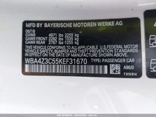 WBA4Z3C55KEF31670 BMW 430i Xdrive