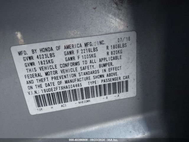 19UDE2F7XHA004485 Acura Ilx Premium Package/technology Plus Package