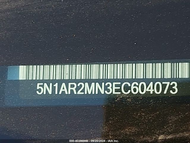 5N1AR2MN3EC604073 Nissan Pathfinder Platinum
