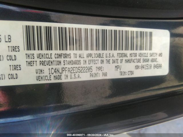 1C4NJPFA2ED522205 Jeep Patriot Latitude