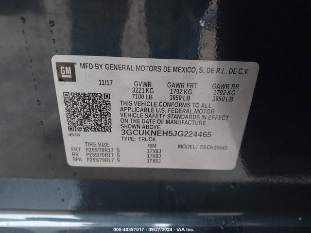 Chevrolet Silverado 1500 Wt 2018 3GCUKNEH5JG224465 Image 9