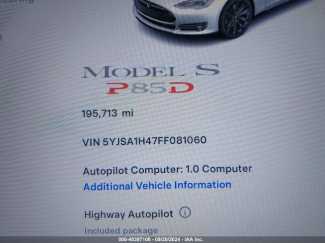 5YJSA1H47FF081060 Tesla Model S 85d/p85d