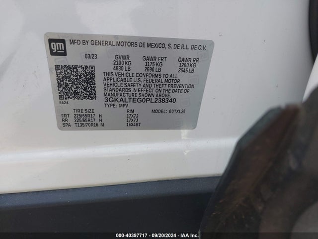 3GKALTEG0PL238340 GMC Terrain Awd Sle