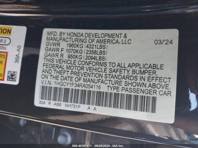 2024 HONDA ACCORD 1HGCY1F34RA054116 Photo 8