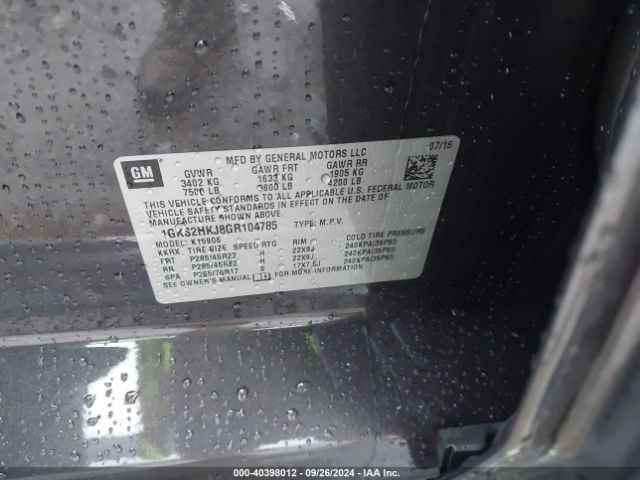 1GKS2HKJ8GR104785 GMC YUKON XL DENALI