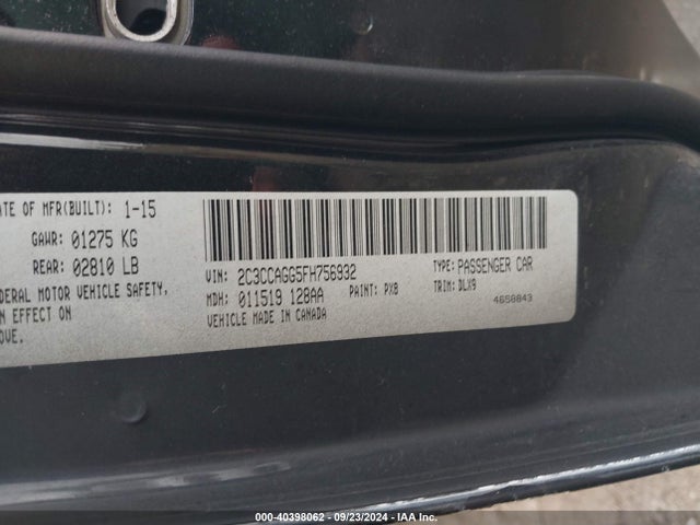 2C3CCAGG5FH756932 Chrysler 300 300s