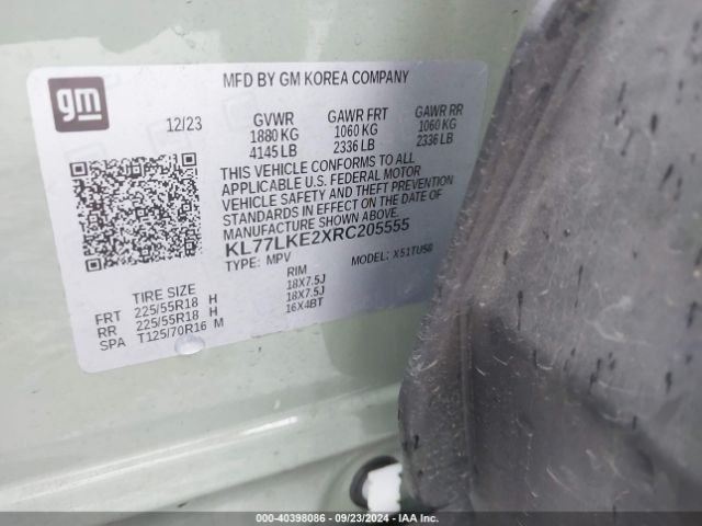 KL77LKE2XRC205555 Chevrolet Trax Fwd Activ