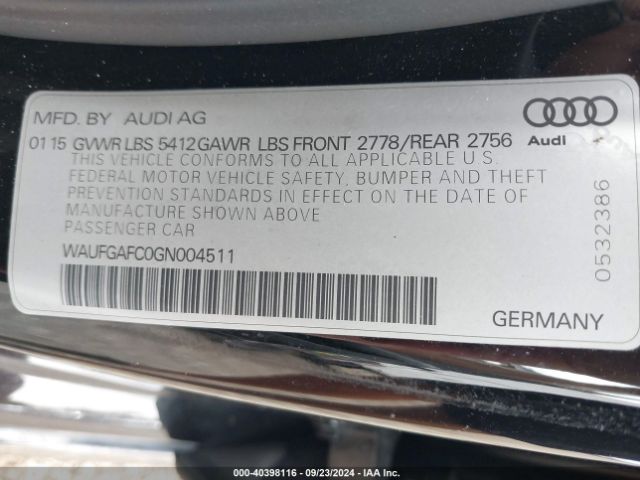 WAUFGAFC0GN004511 Audi A6 3.0t Premium Plus