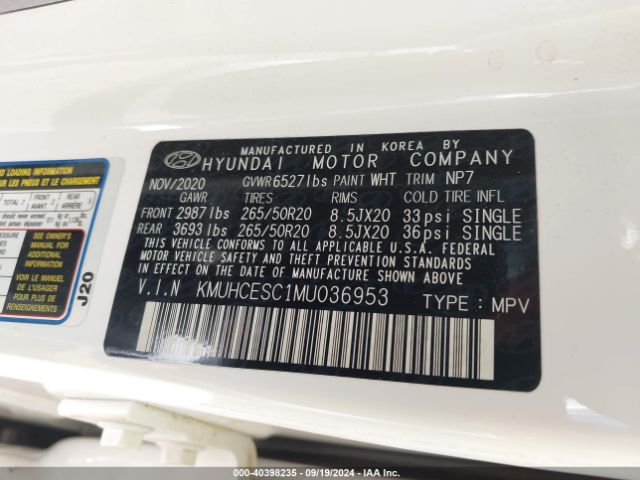 KMUHCESC1MU036953 Genesis Gv80 3.5t Awd Advanced