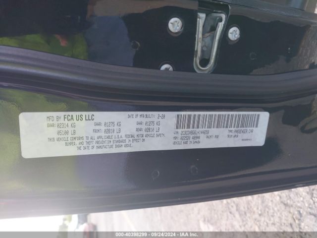 2C3CDXBG6LH144659 Dodge Charger Sxt Rwd