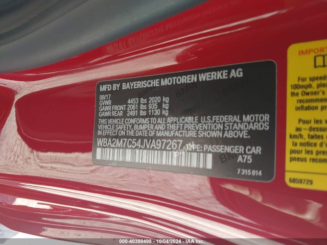 BMW 230I 2018 WBA2M7C54JVA97267 Image 9