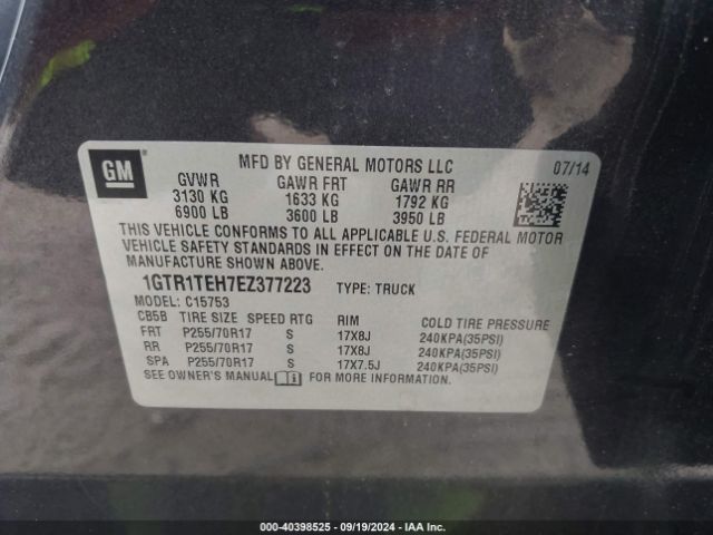 1GTR1TEH7EZ377223 GMC SIERRA 1500