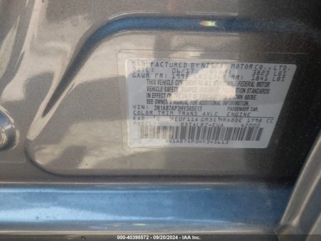 3N1AB7AP3HY345613 Nissan SENTRA S